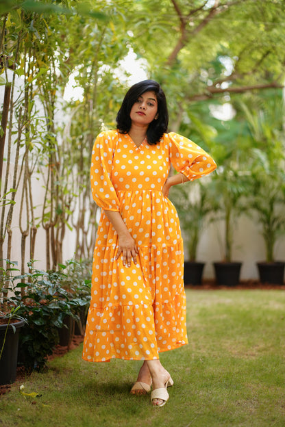 Darlene Georgette Maxi Tier Dress