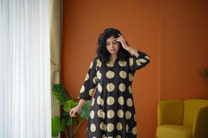 Ammayi Black polka Co-ord set