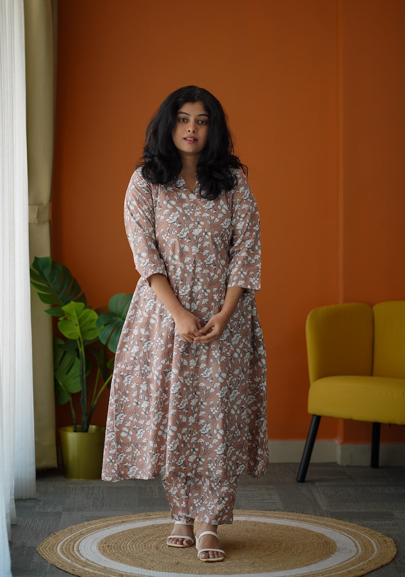 ammayi blush a-line co-ord set