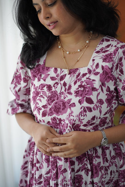 Lela Angel Roses Cotton Tier Dress