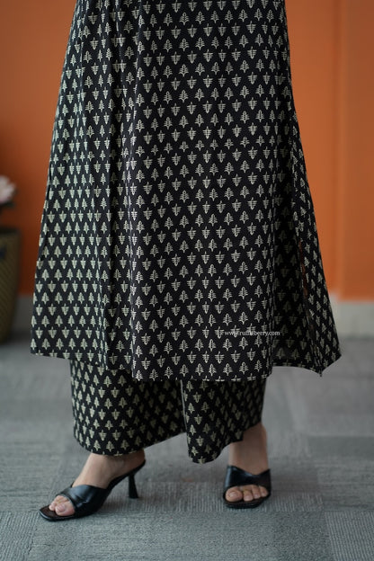 Nyra Black Coffee 3-Piece Cotton Co-ord Set