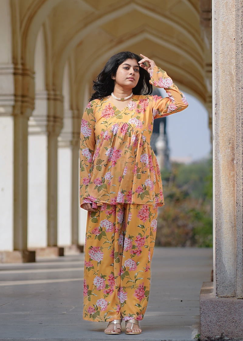 champa georgette co-ord set