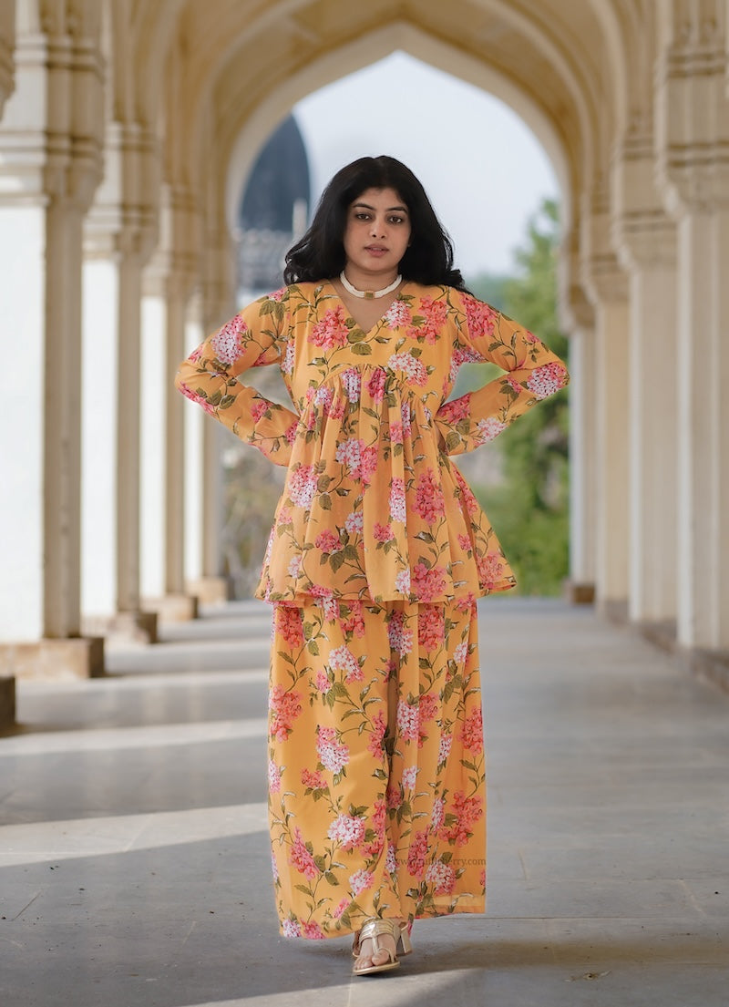 champa georgette co-ord set