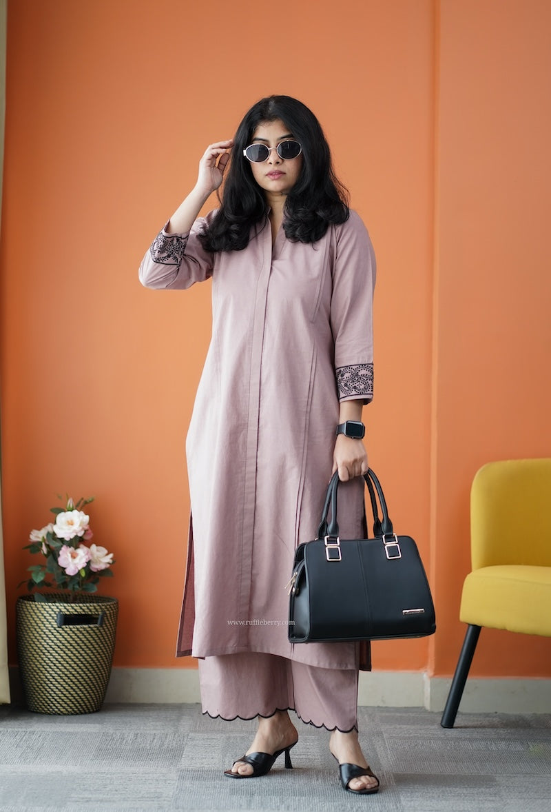lucky charm embroidered co-ord set