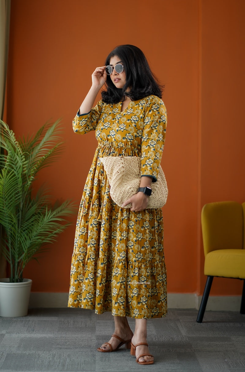 sumlove honey cotton tier dress
