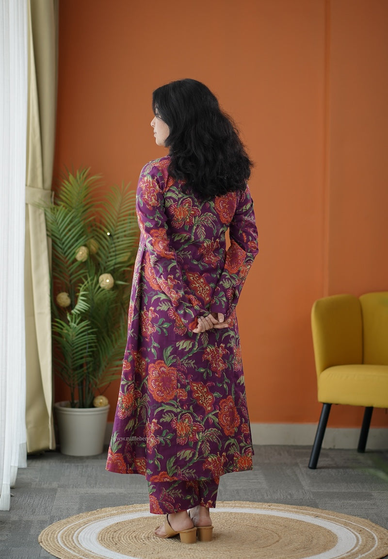 sapna dark pink cotton co-ord set