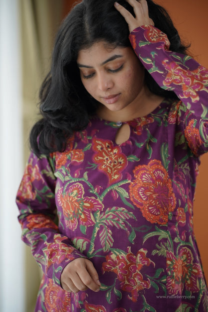 Sapna Dark Pink Cotton Co-ord Set