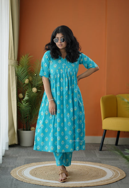 Sapna Blue Cotton Co-ord Set