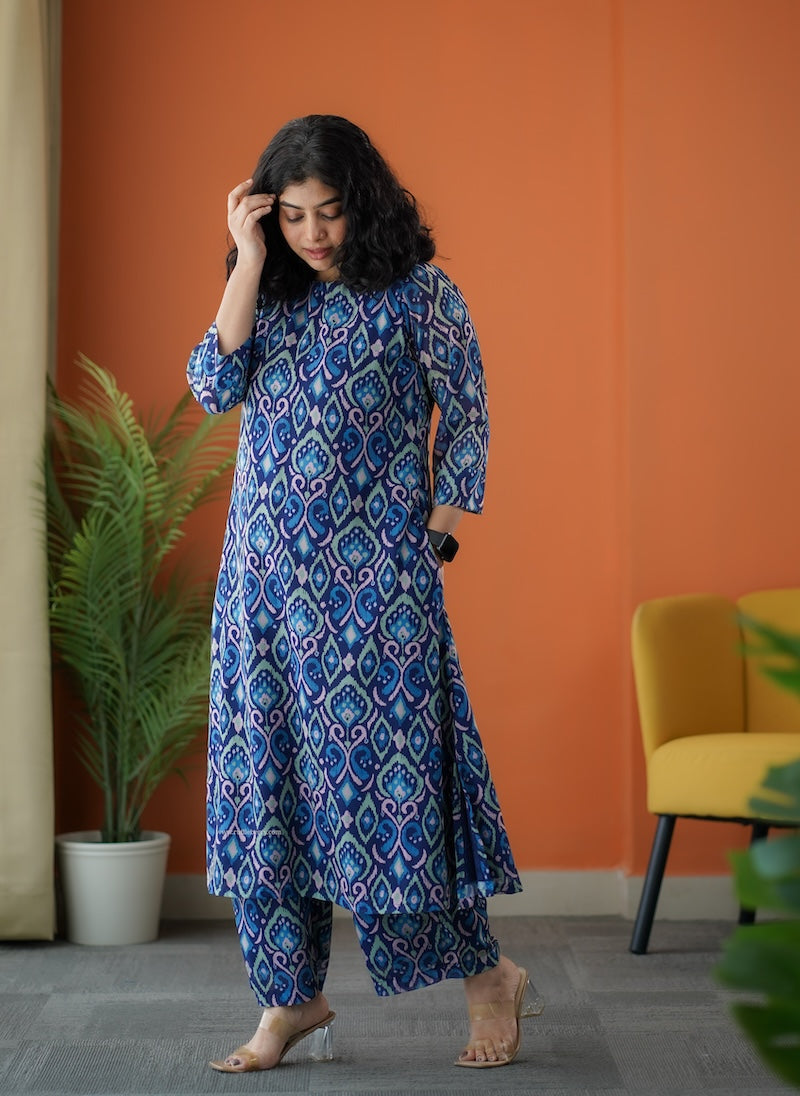 raaga blue georgette co-ord set