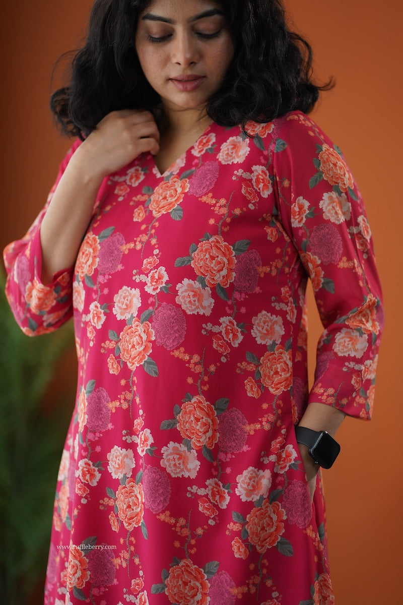 raaga rose georgette co-ord set
