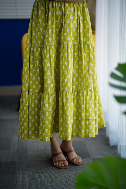 Lemonade Cotton Tier Dress