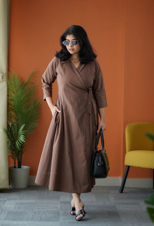 Bella Cotton Wrap Dress