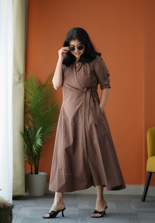 Bella Cotton Wrap Dress