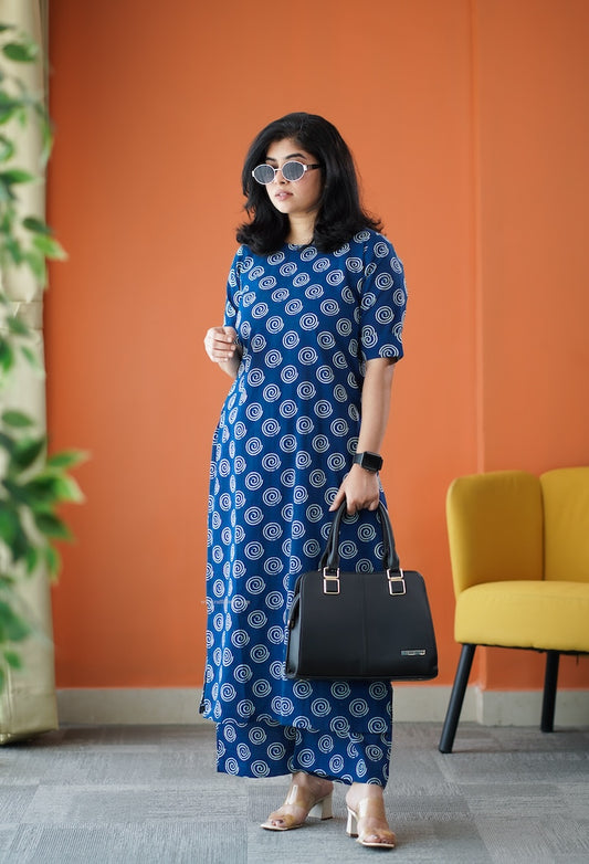 June Blue Cotton Co-ord Set