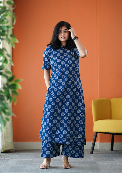 June Blue Cotton Co-ord Set