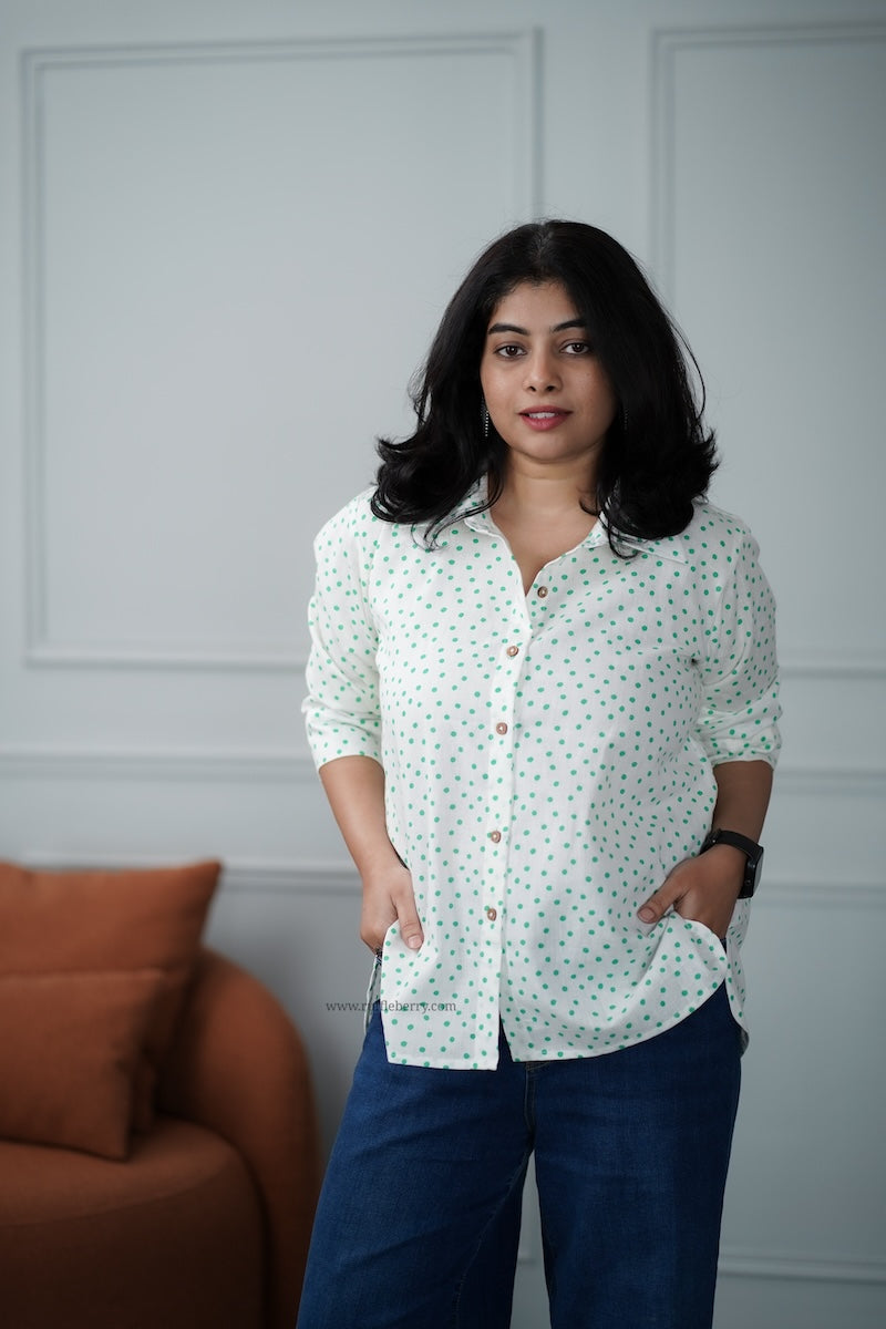 white cotton shirt