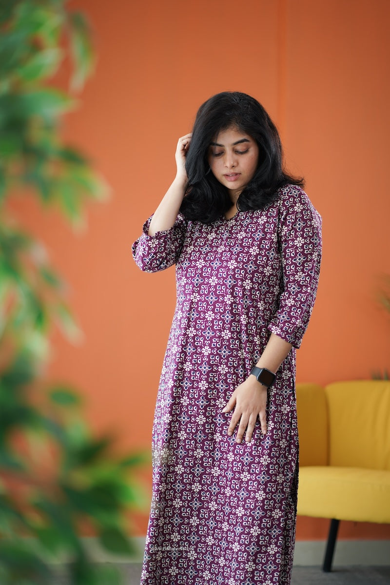 june wine cotton co-ord set