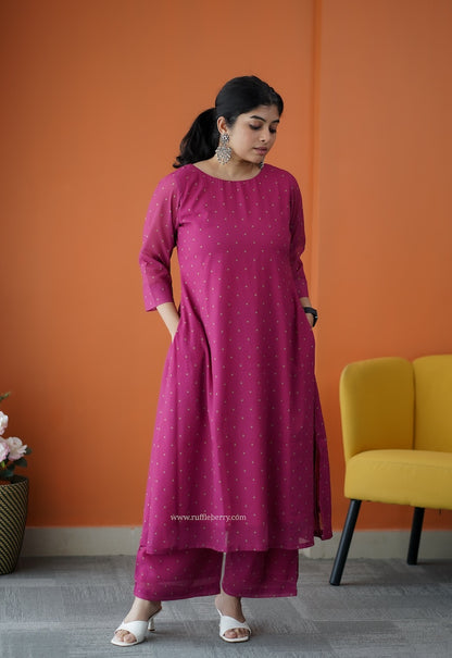 Varang Pink Georgette Co-Ord Set
