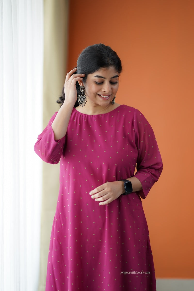 varang pink georgette co-ord set