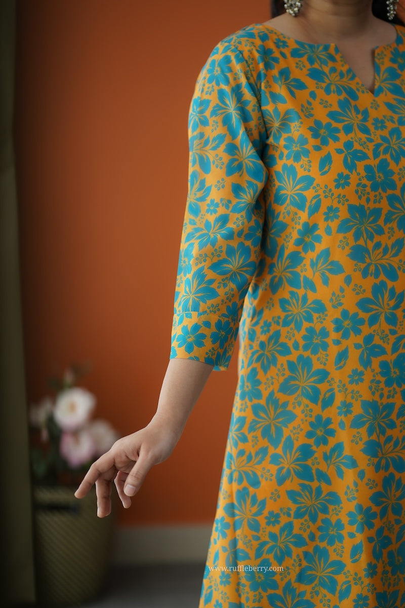 varang mustard georgette co-ord set