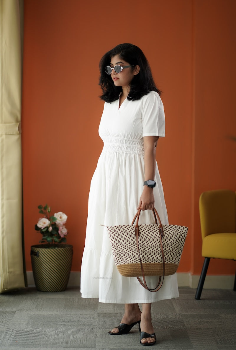 daisy cotton tier dress