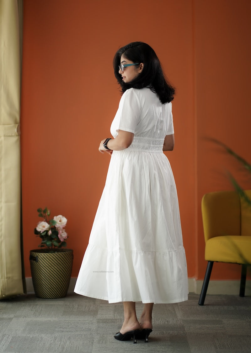 daisy cotton tier dress