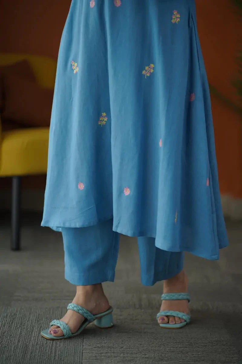 kriti embroidered cotton co-ord set