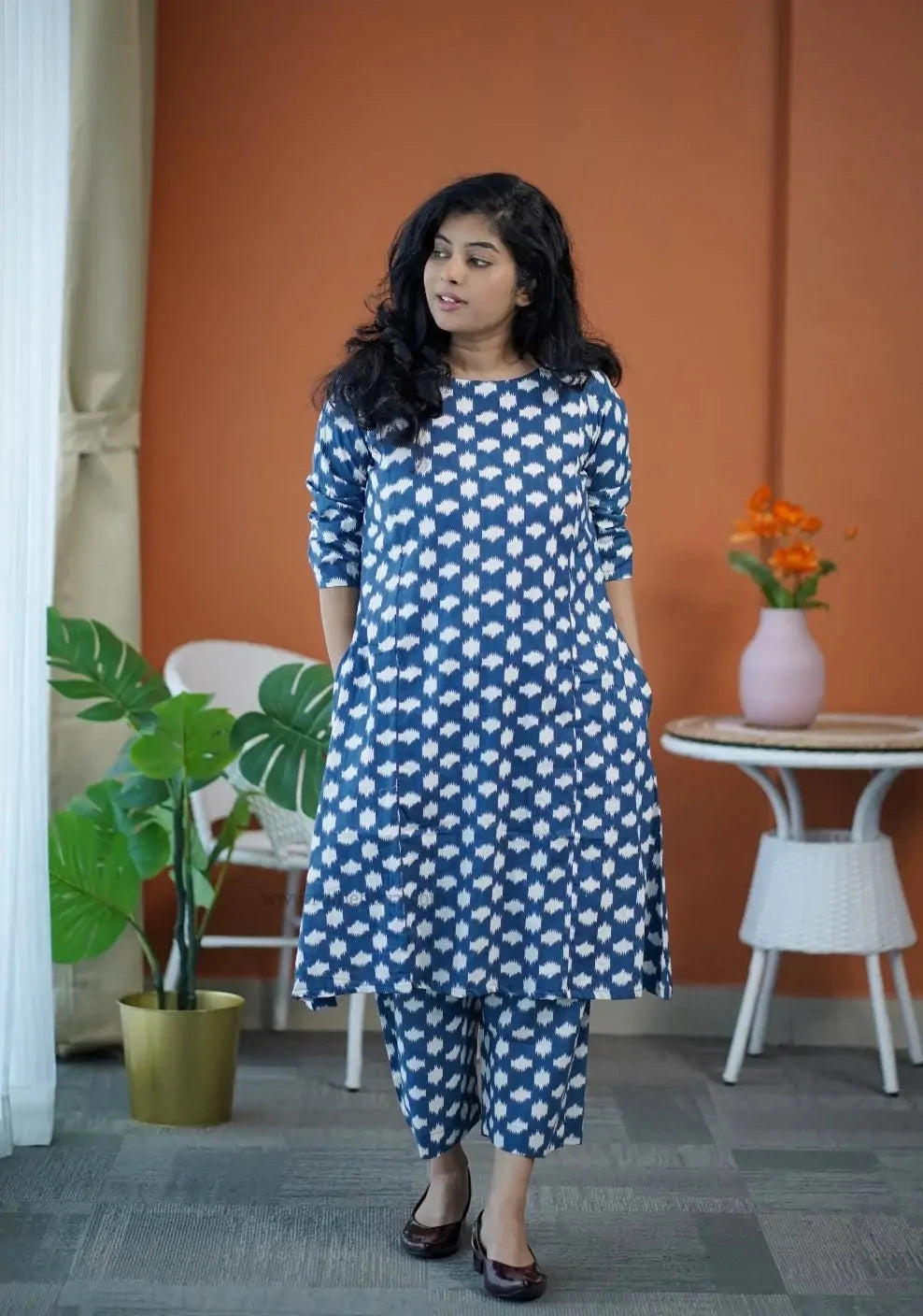 niva indigoblue cotton co-ord set