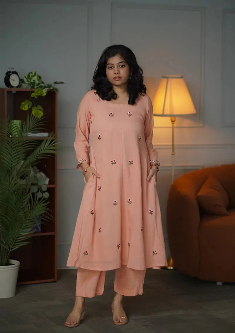 pari embroidered cotton co-ord set