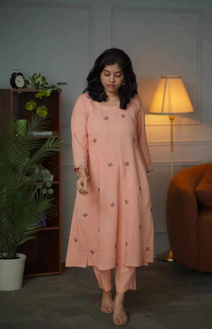 Pari Embroidered Cotton Co-ord Set