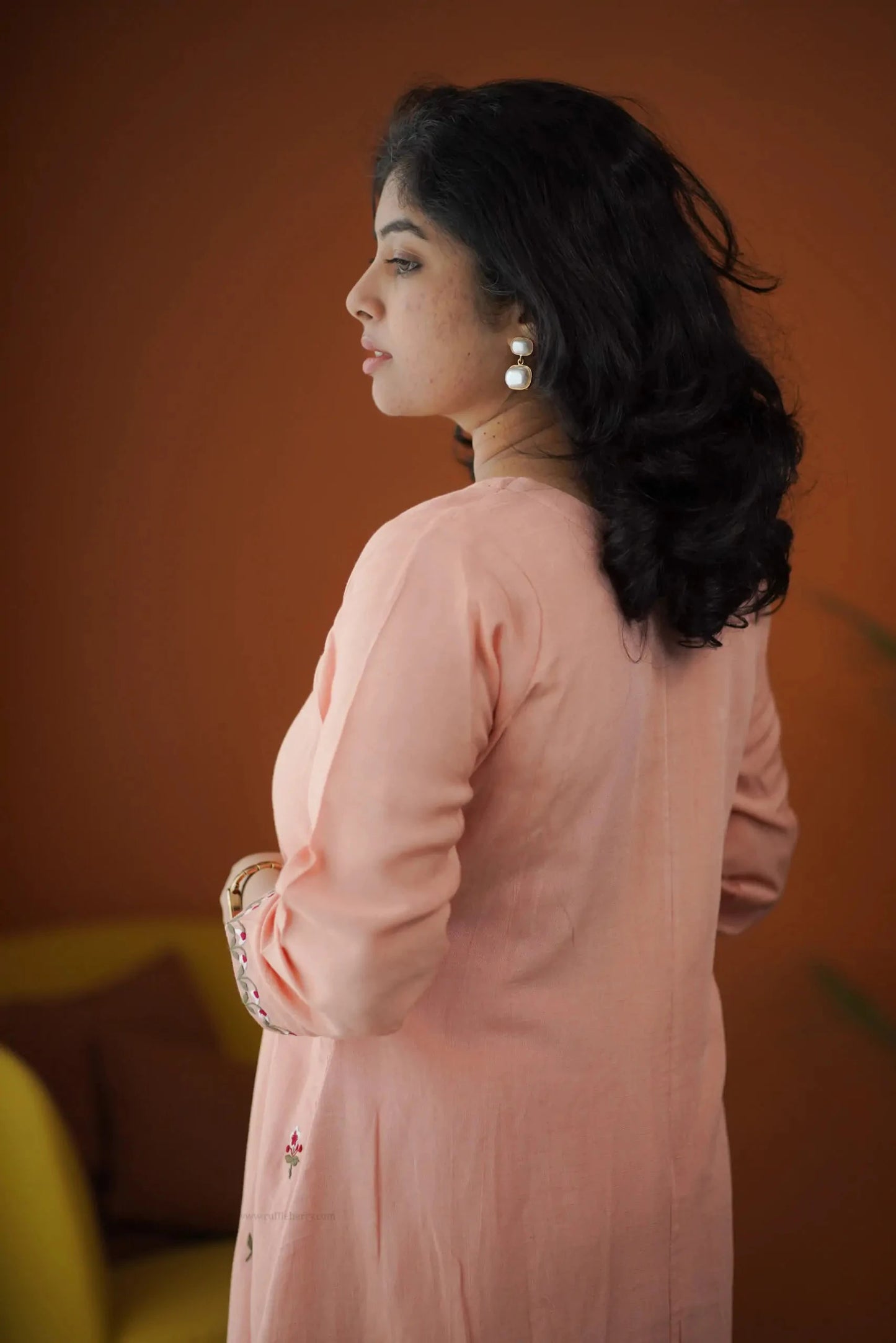 pari embroidered cotton co-ord set