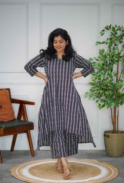 Black Cotton Co-ord Set
