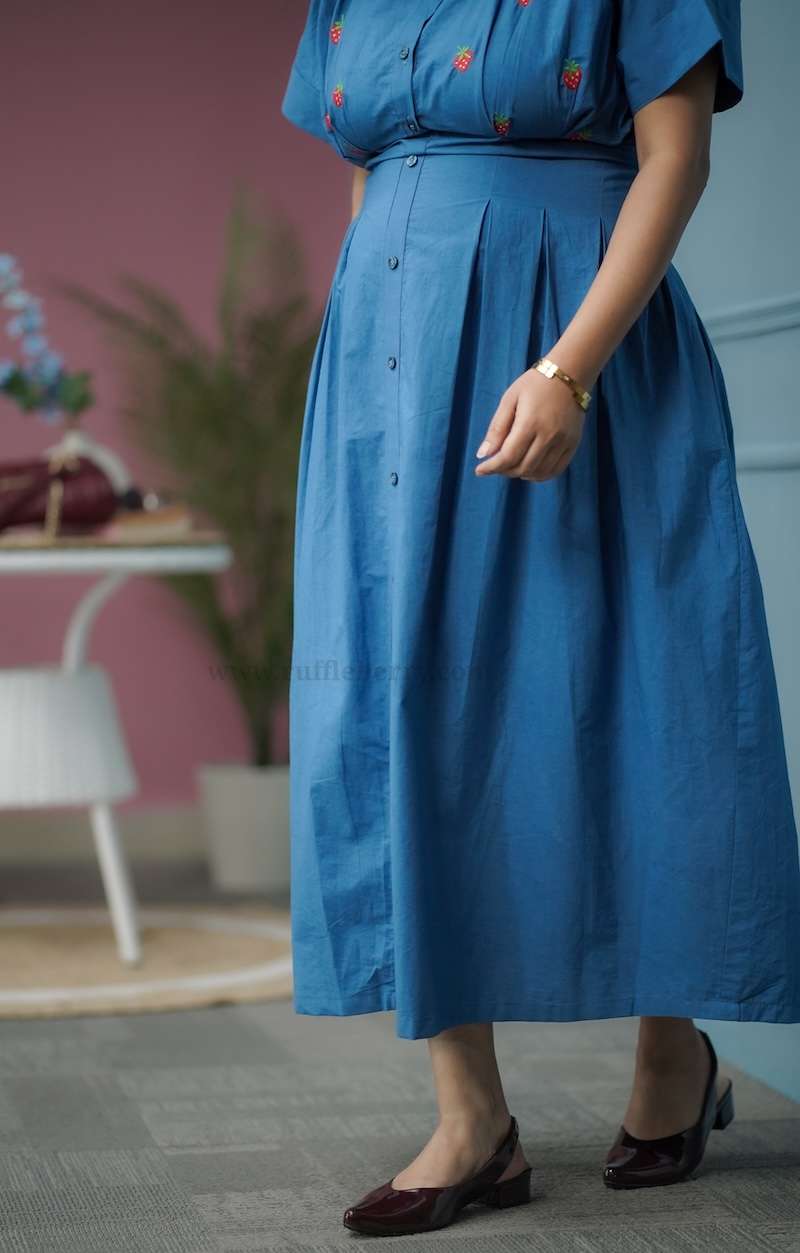 risa embroidered cotton shirt dress